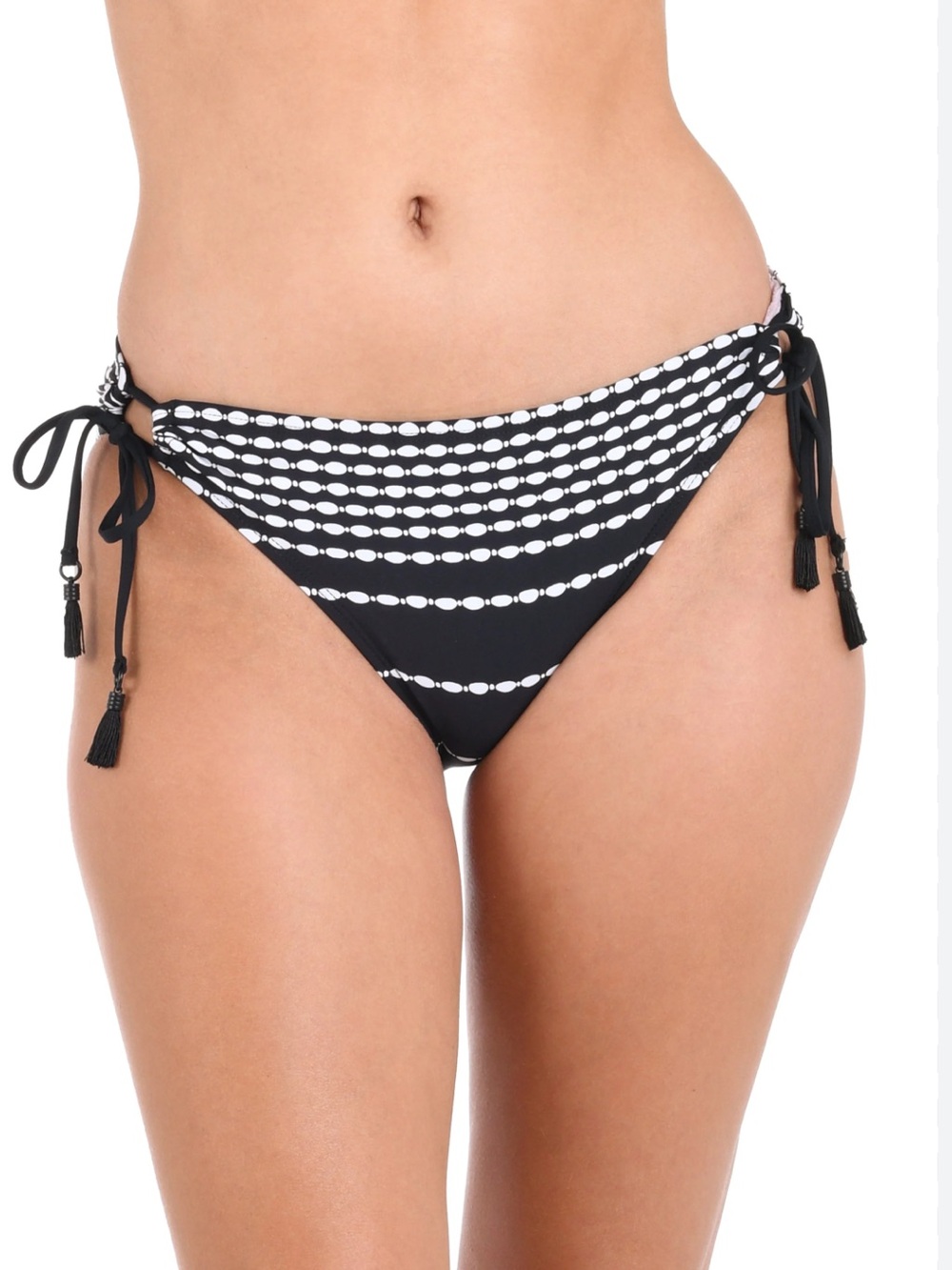 La Blanca Women's City Lights Side Tie Hipster Bikini Bottom Size 2 black